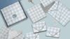 Blue Gingham Designer Tissue Paper for Gift Bags