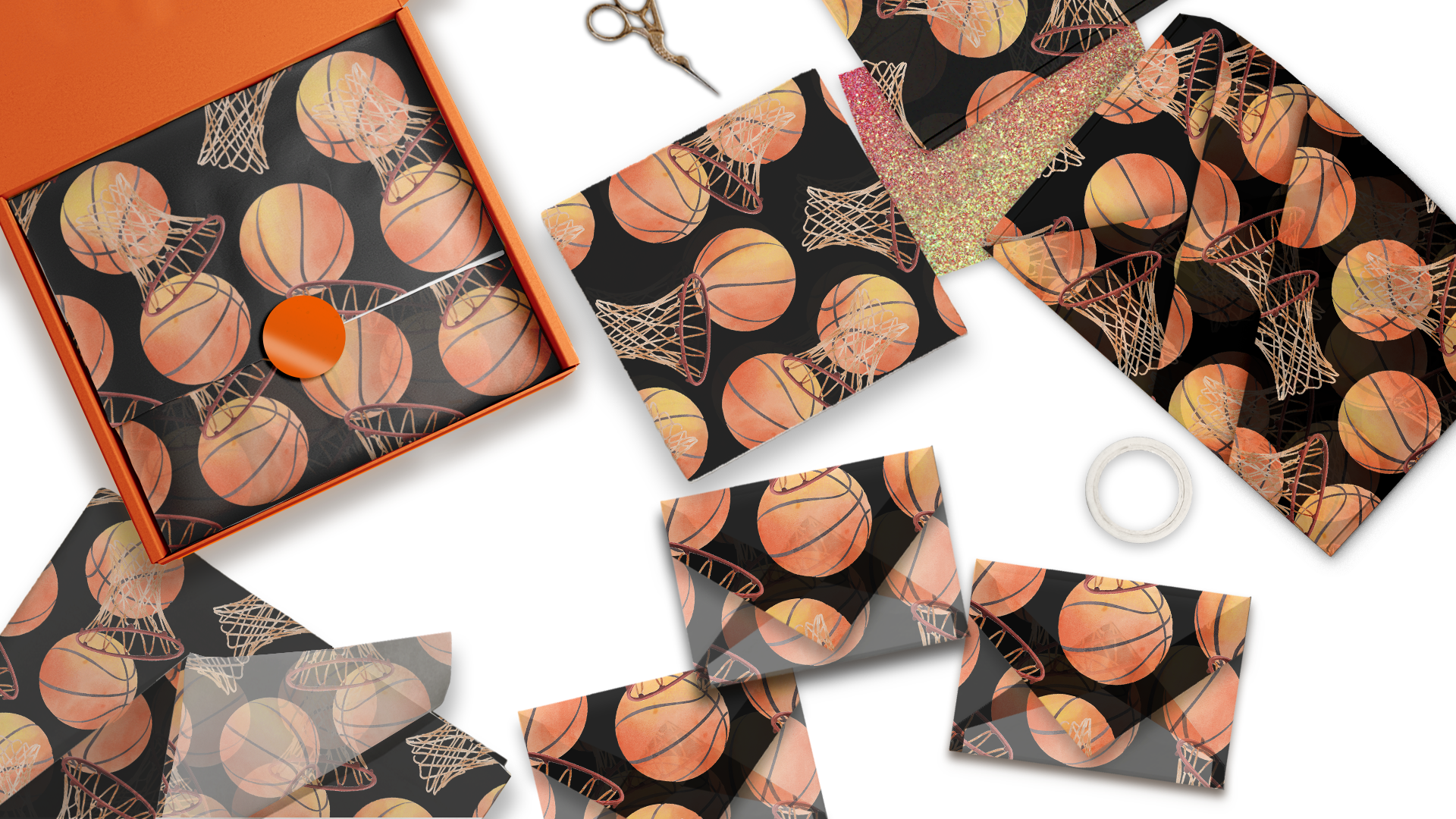 Basketball 20x30 Tissue Paper – Gift Wrapping & Boutique Packaging
