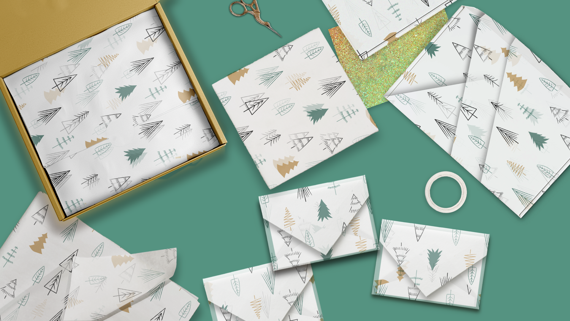 Fir Trees 20x30 Tissue Paper – Gift Wrapping & Boutique Packaging