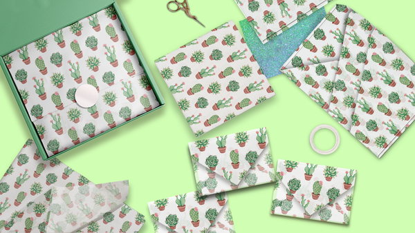 Succulents 20x30 Tissue Paper – Gift Wrapping & Boutique Packaging
