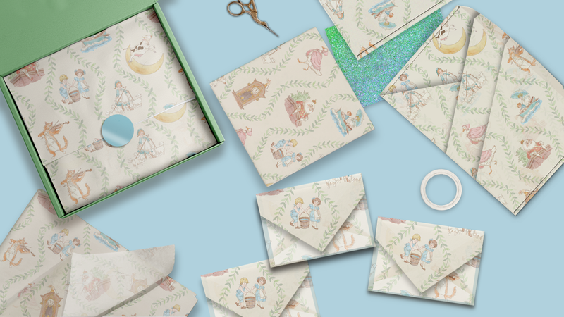 Nursery Rhymes Tissue Paper For Gift Bags