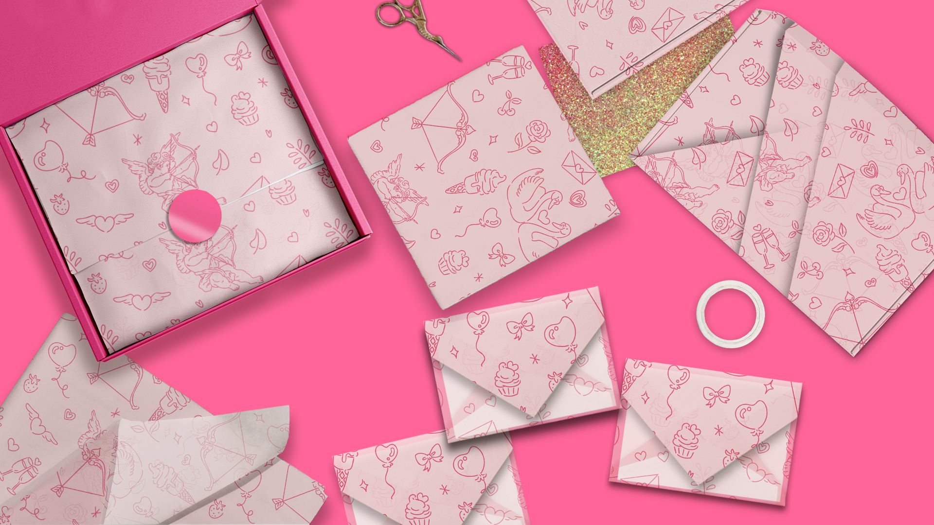 Valentine's Day Cupid 20x30 Tissue Paper – Gift Wrapping & Boutique Packaging