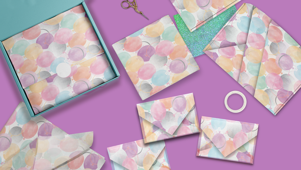 Colorful Balloons 20x30 Tissue Paper – Gift Wrapping & Boutique Packaging