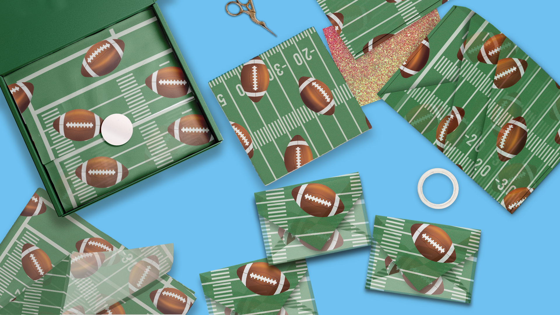 Football 20x30 Tissue Paper – Gift Wrapping & Boutique Packaging
