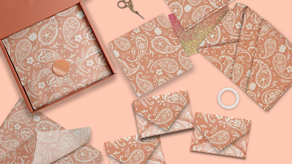 Orange Pumpkin Paisley Tissue Paper for Gift Bags