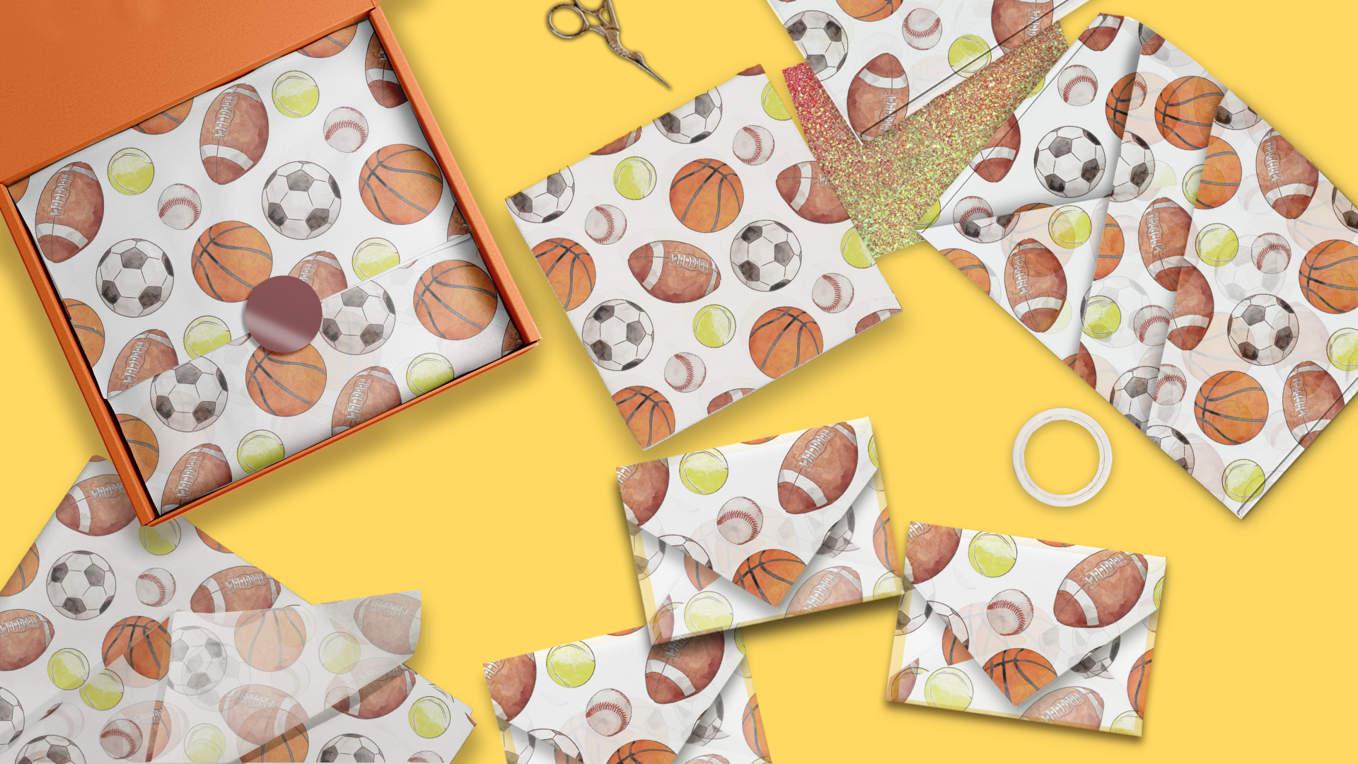 Sports Balls 20x30 Tissue Paper – Gift Wrapping & Boutique Packaging
