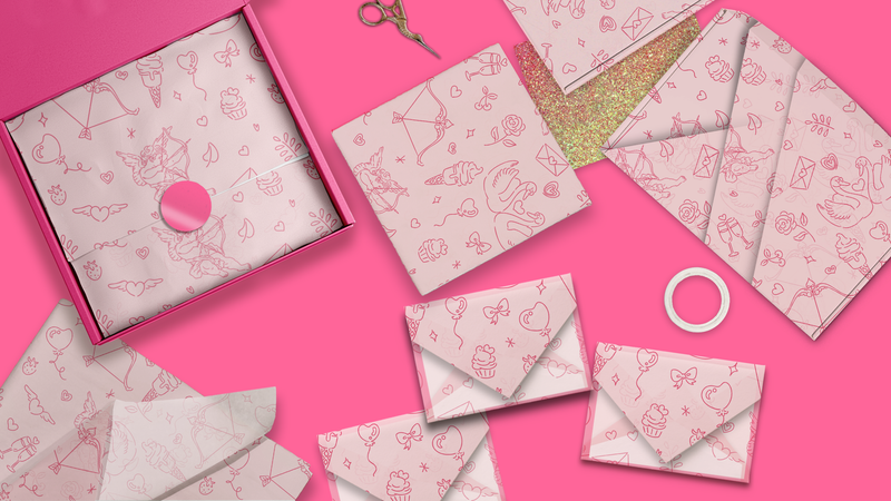 Valentine's Day Cupid Tissue Paper For Gift Bags