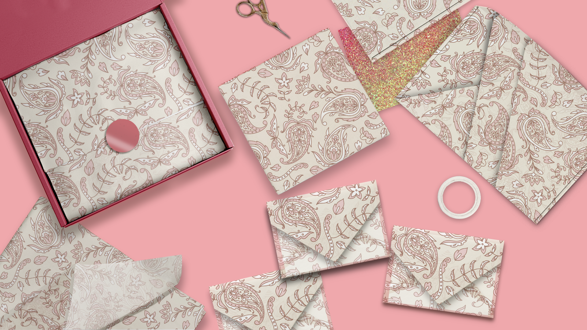 Pink Paisley 20x30 Tissue Paper – Gift Wrapping & Boutique Packaging