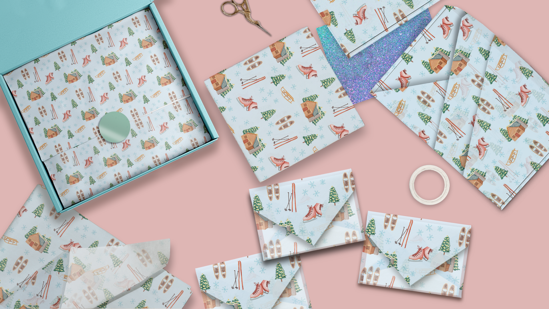Winter Cabin 20x30 Tissue Paper – Gift Wrapping & Boutique Packaging