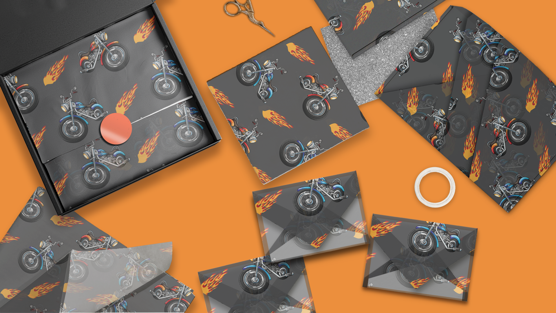 Motorcycles 20x30 Tissue Paper – Gift Wrapping & Boutique Packaging