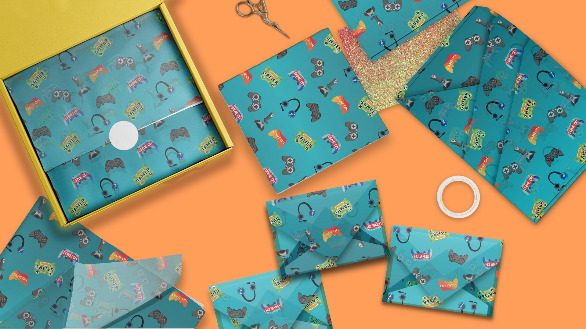 Video Game 20x30 Tissue Paper – Gift Wrapping & Boutique Packaging