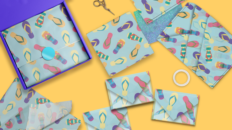 Sandals Designer Tissue Paper for Gift Bags
