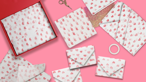 Fading Hearts 20x30 Tissue Paper – Gift Wrapping & Boutique Packaging