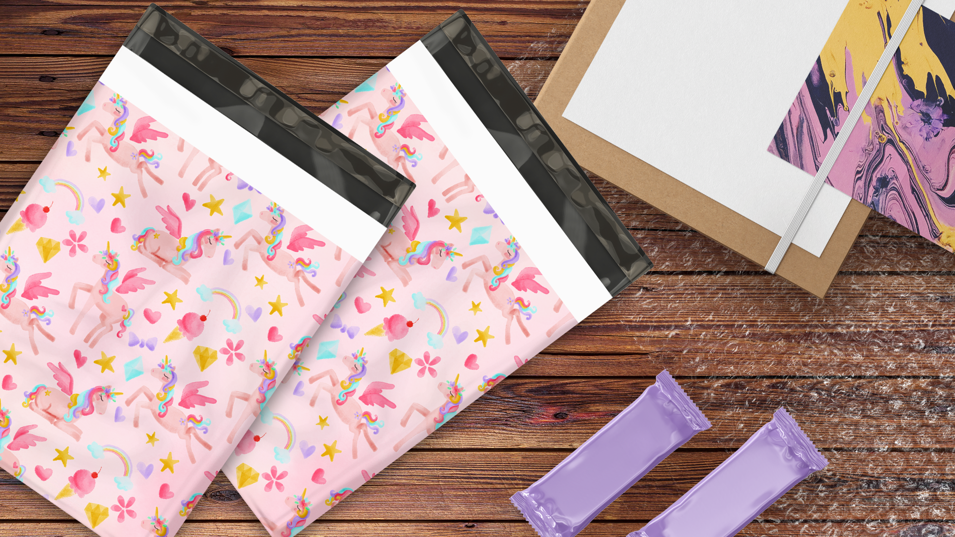 10x13 Rainbow Unicorn Poly Mailers – Shipping Bags for Small Business
