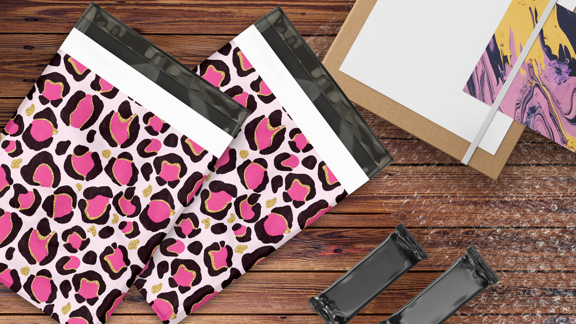 12x15 Pink Leopard Print Poly Mailers – Shipping Bags for Small Business