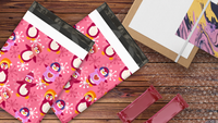 10x13 Pink Penguins Poly Mailers – Shipping Bags for Small Business