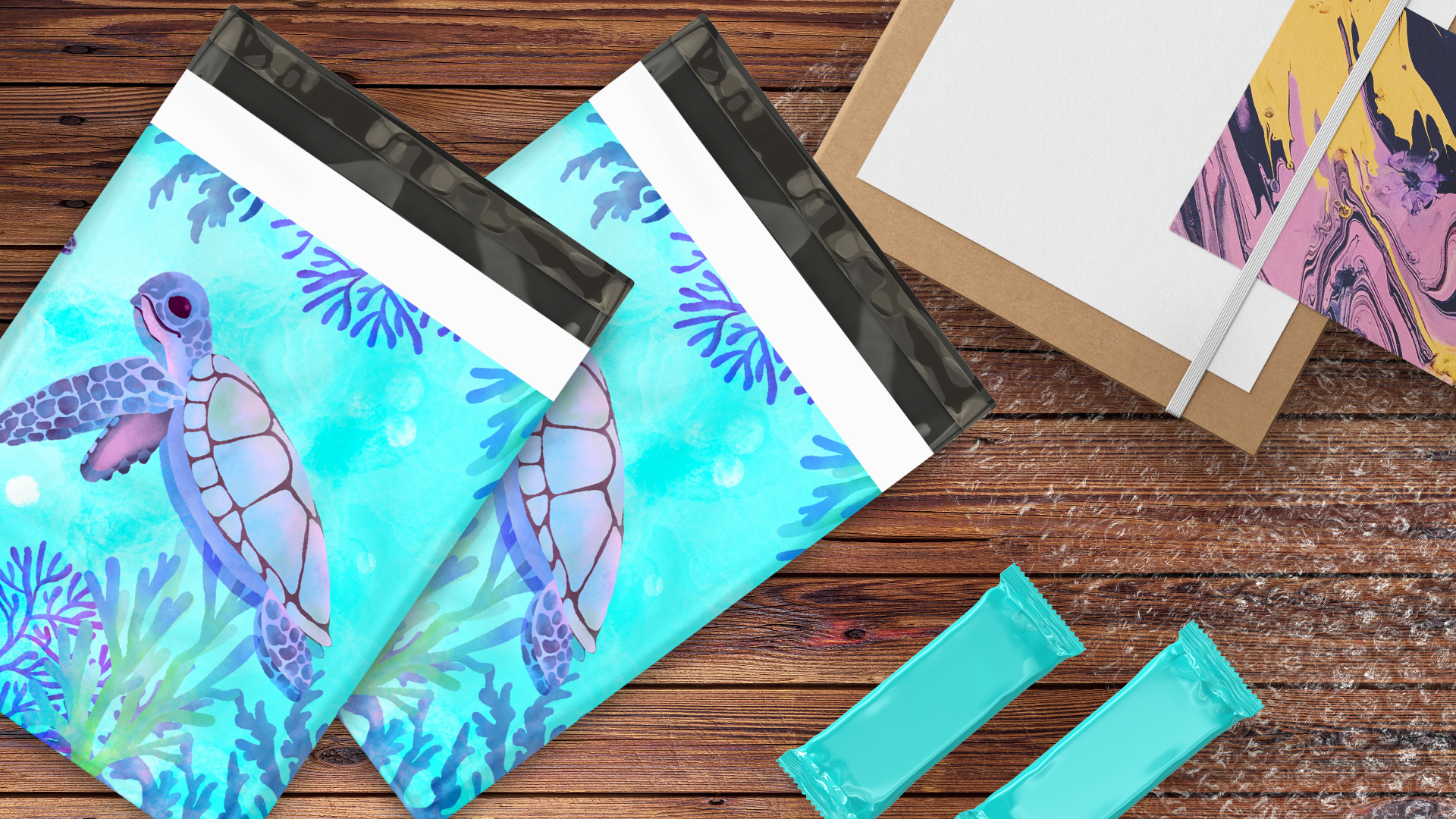 10x13 Sea Turtle Poly Mailers – Shipping Bags for Small Business