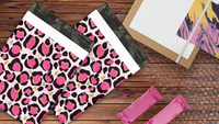 10x13 Pink Leopard Print Poly Mailers – Shipping Bags for Small Business