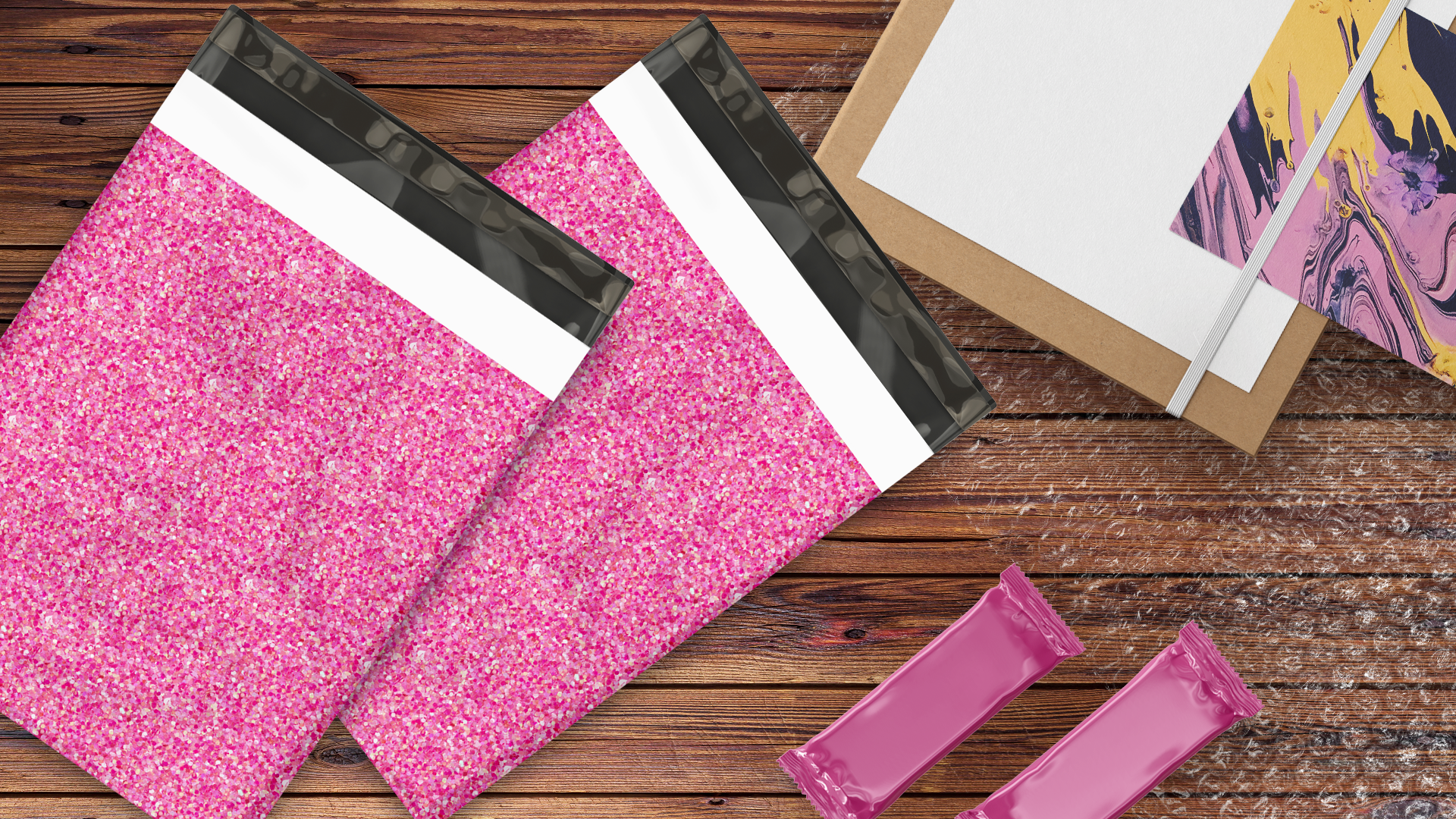 10x13 Pink Confetti Poly Mailers – Shipping Bags for Small Business