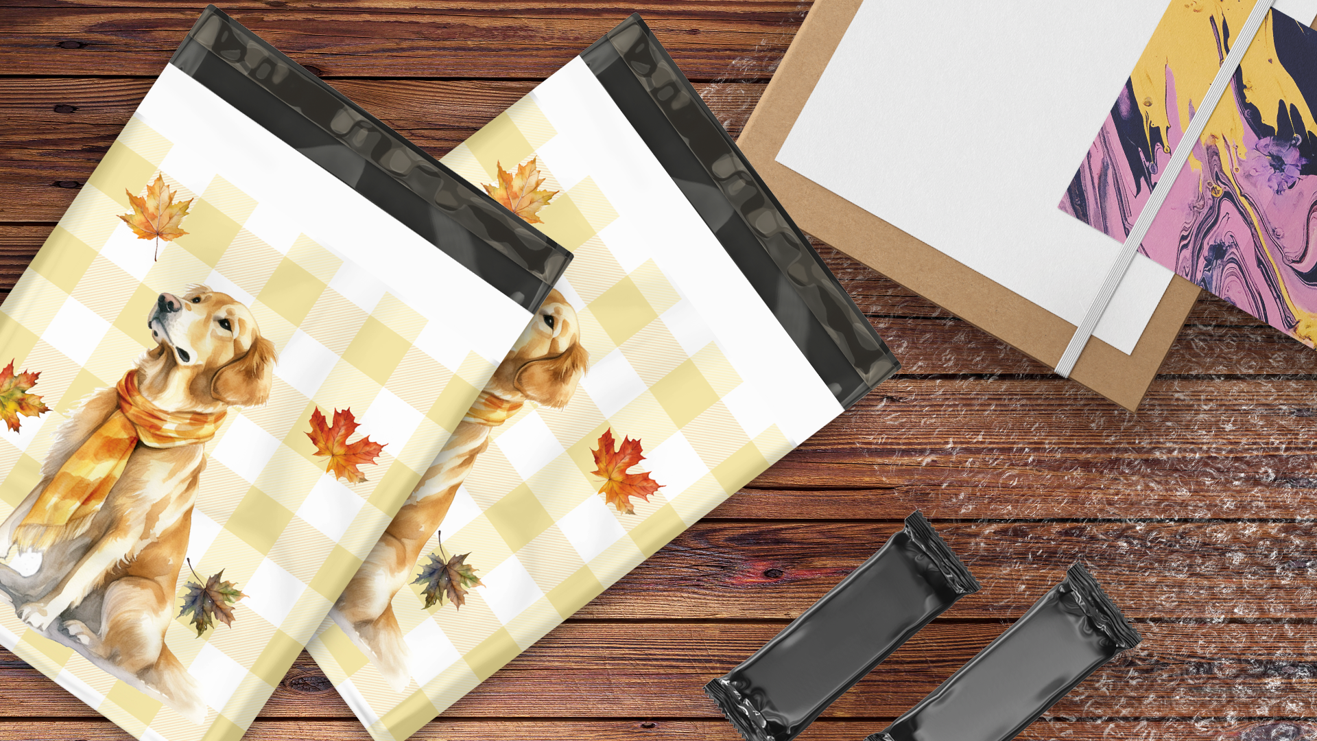 10x13 Golden Retriever Poly Mailers – Shipping Bags for Small Business