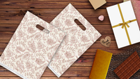 9x12 Pink Paisley Poly Merchandise Bags – Retail Bags with Die-Cut Handles (2 Mil)