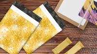 10x13 Gold Confetti Poly Mailers – Shipping Bags for Small Business