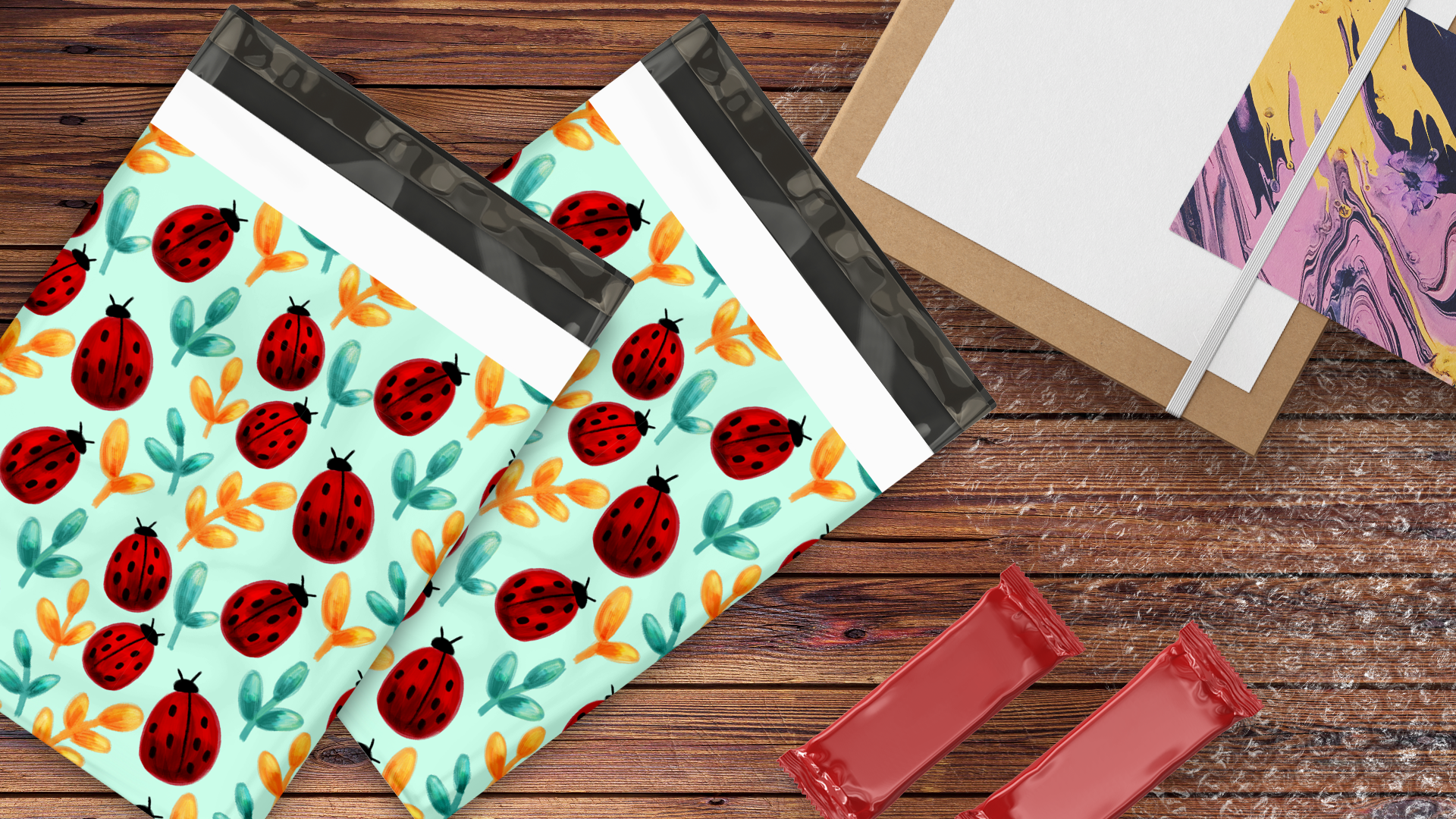 10x13 Ladybug Poly Mailers – Shipping Bags for Small Business