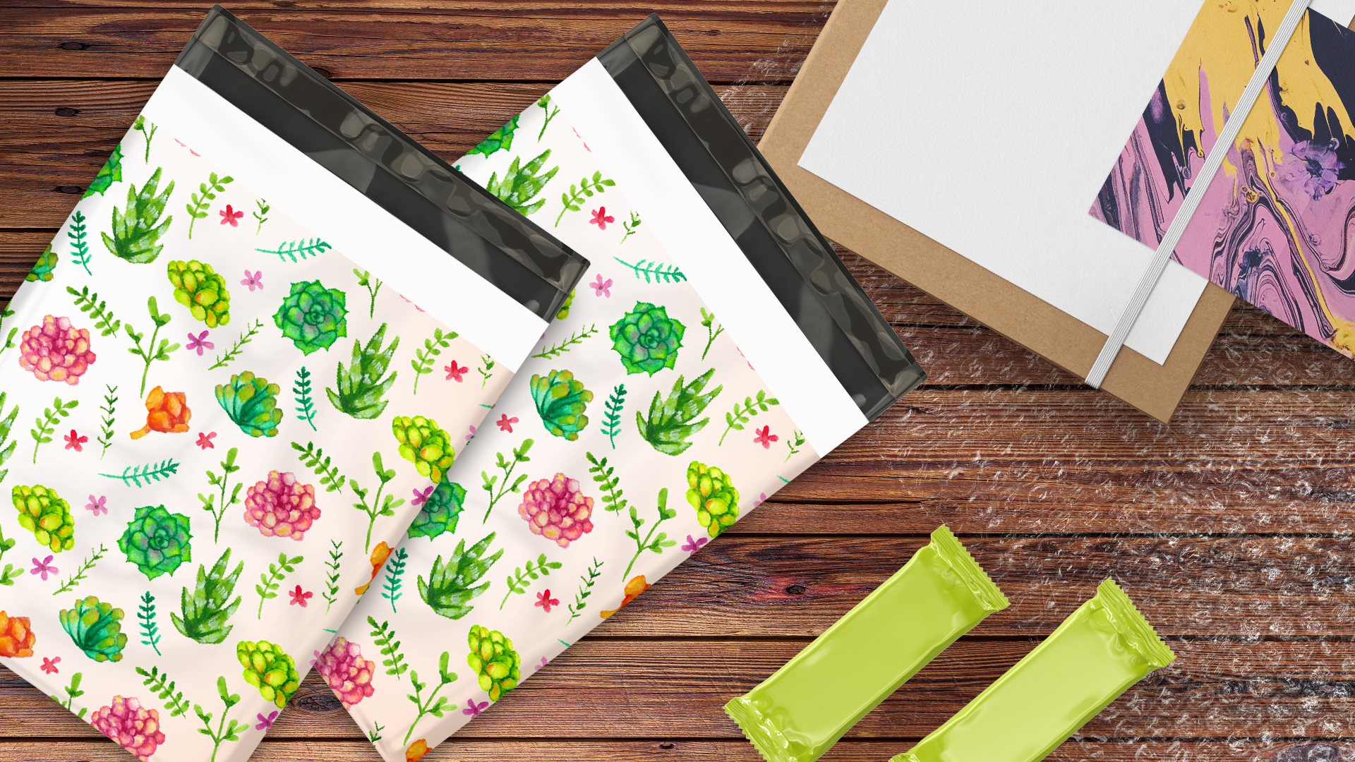 10x13 Succulents Poly Mailers – Shipping Bags for Small Business
