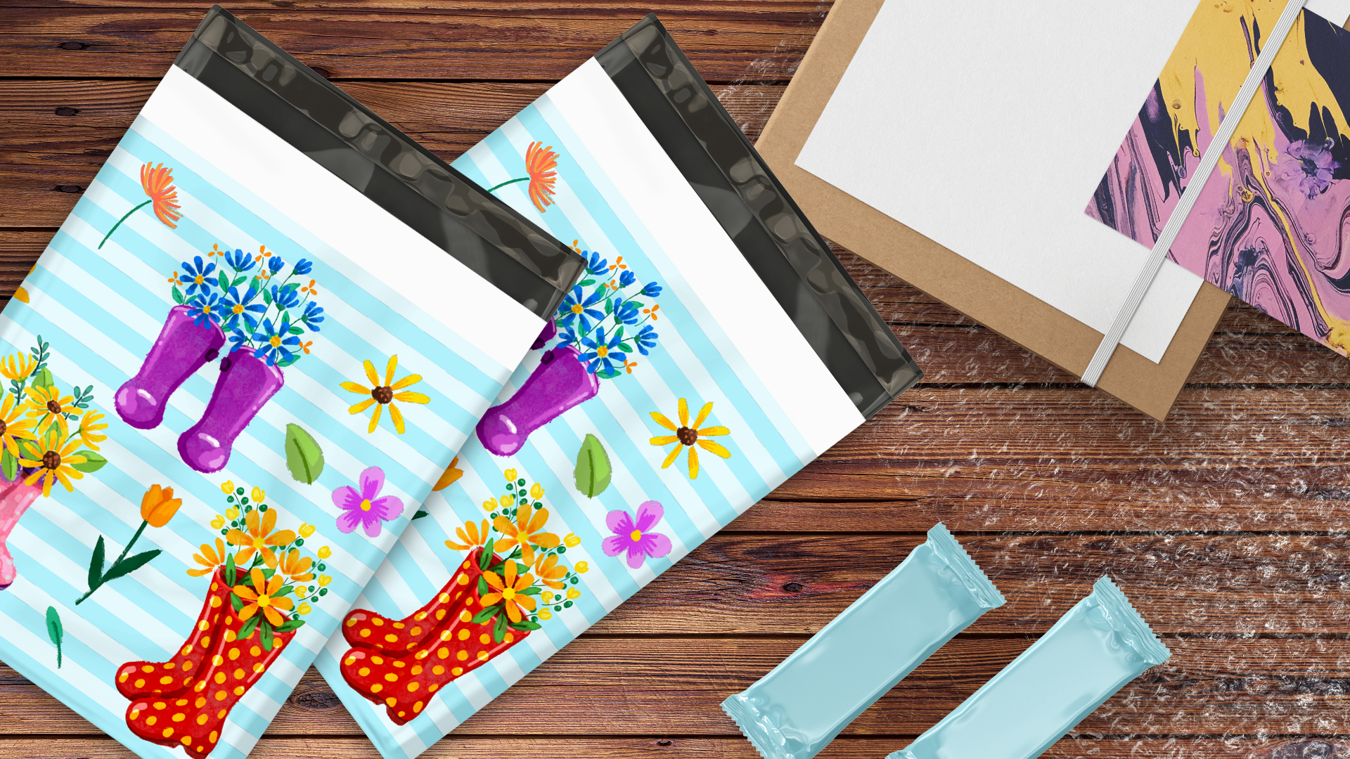 10x13 Rubber Boots Poly Mailers – Shipping Bags for Small Business