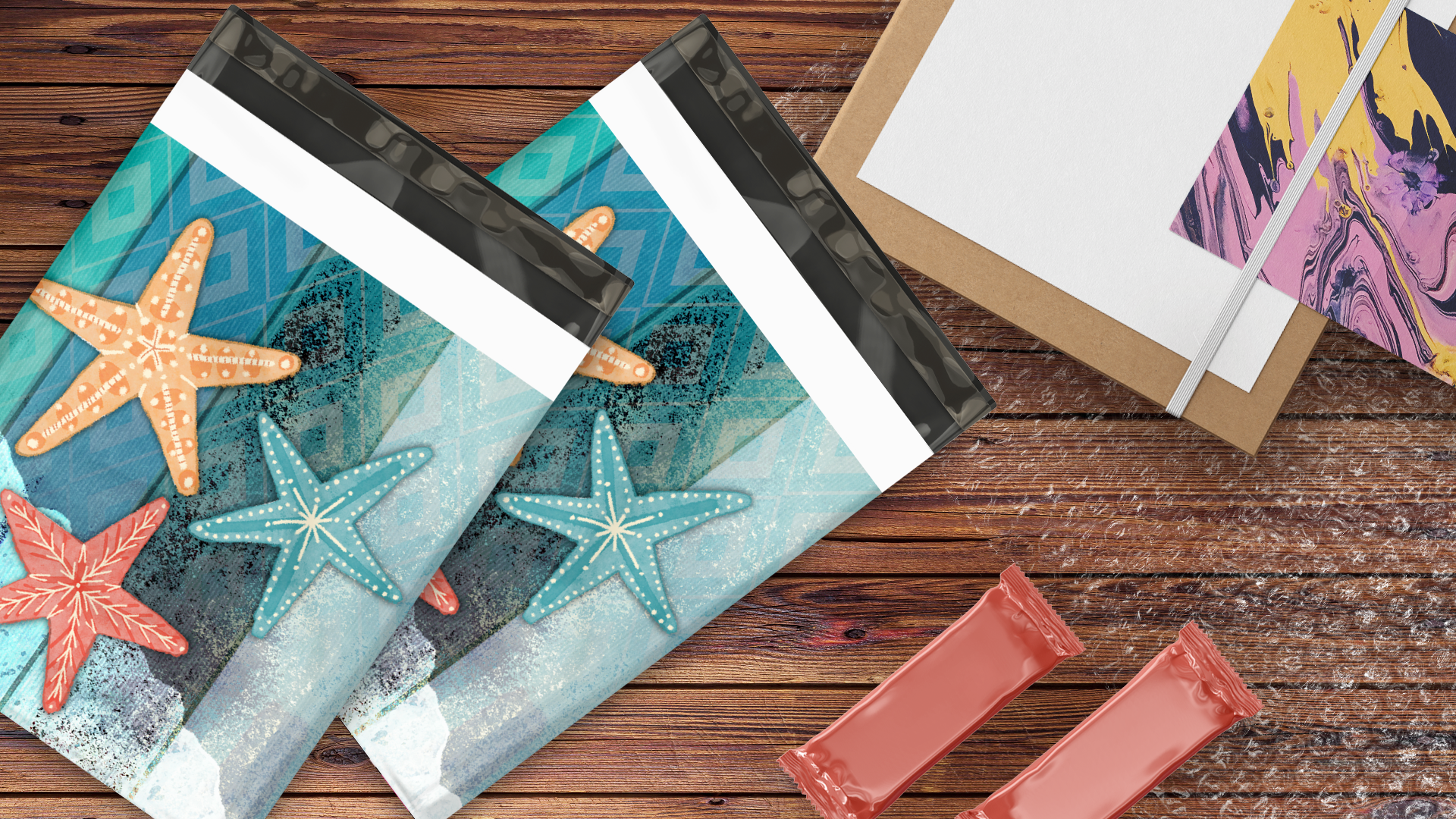 10x13 Starfish Poly Mailers – Shipping Bags for Small Business