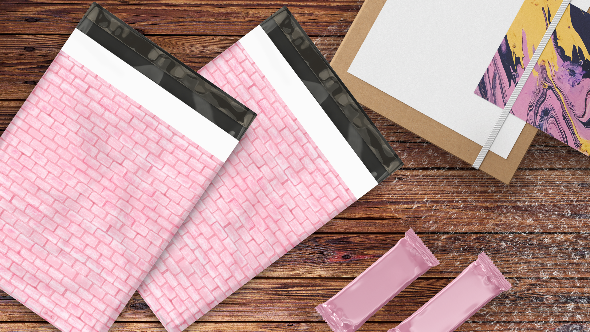 10x13 Pink Bricks Poly Mailers – Shipping Bags for Small Business