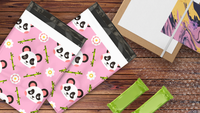 10x13 Pink Panda Poly Mailers – Shipping Bags for Small Business