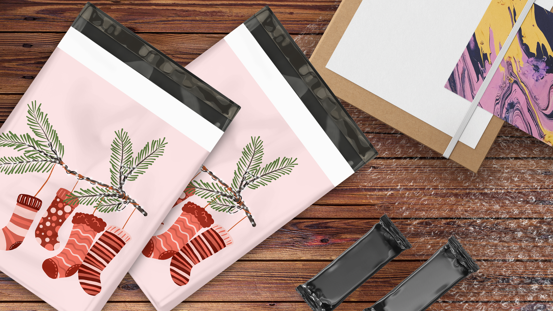 10x13 Christmas Stockings Poly Mailers – Shipping Bags for Small Business