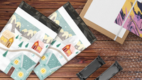 10x13 Winter Village Poly Mailers – Shipping Bags for Small Business