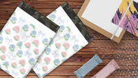 10x13 Hydrangeas Designer Poly Mailers Shipping Envelopes Premium Printed Bags