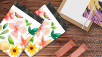 10x13 Watercolor Flowers Poly Mailers – Shipping Bags for Small Business