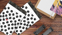 12x15 Paw Prints Poly Mailers – Shipping Bags for Small Business