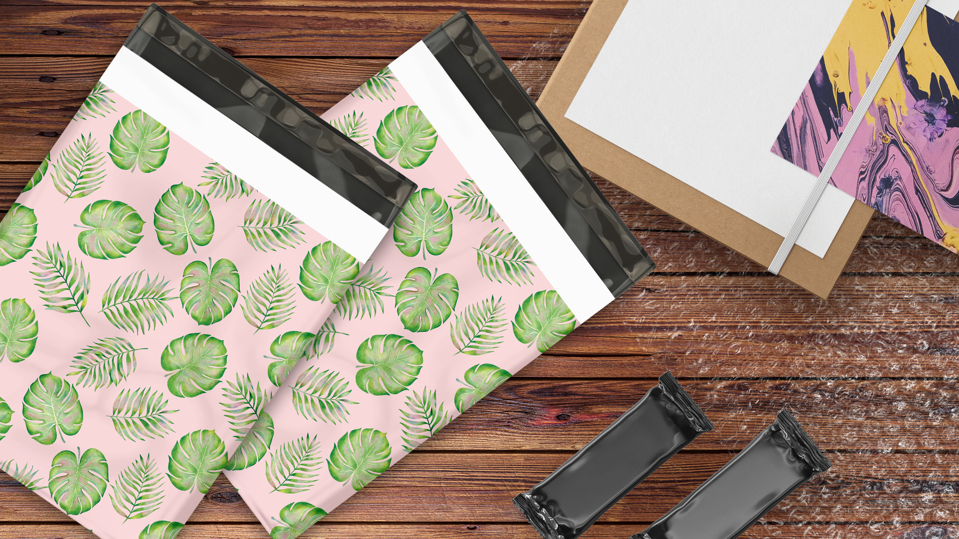 10x13 Palm Leaves Poly Mailers – Shipping Bags for Small Business