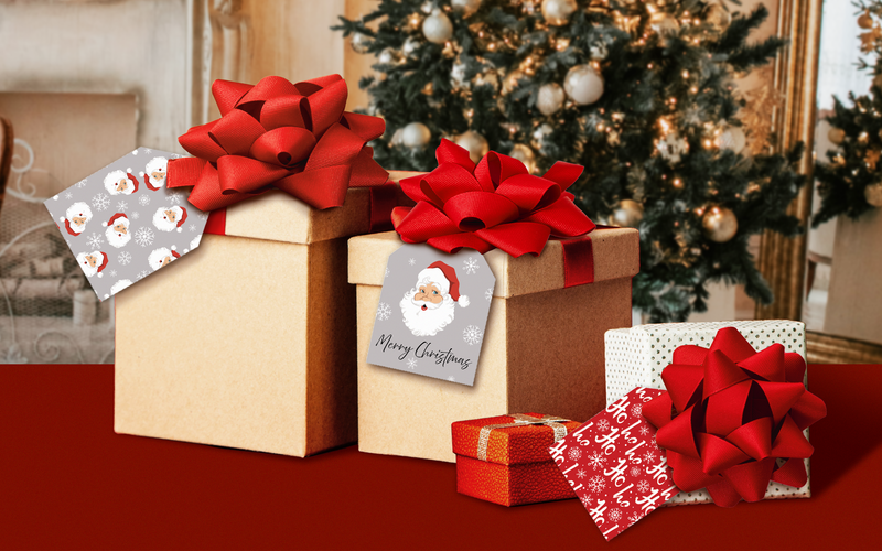 Christmas Santas Assortment Gift Tags