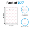 9x12 Pink Bows Designer Poly Plastic Merchandise Bags Premium Printed Bags