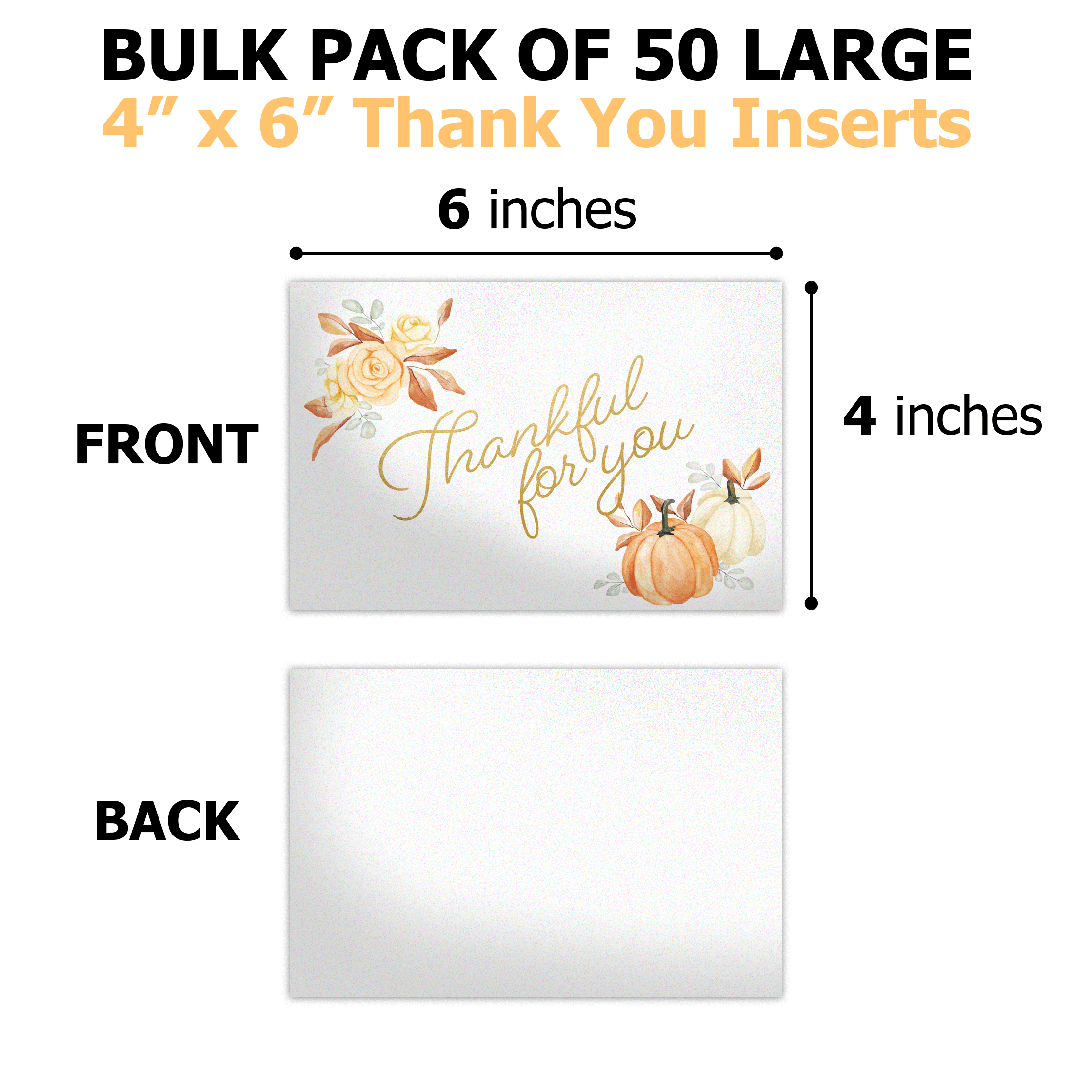 Thankful for You Insert Cards - Pro Supply Global
