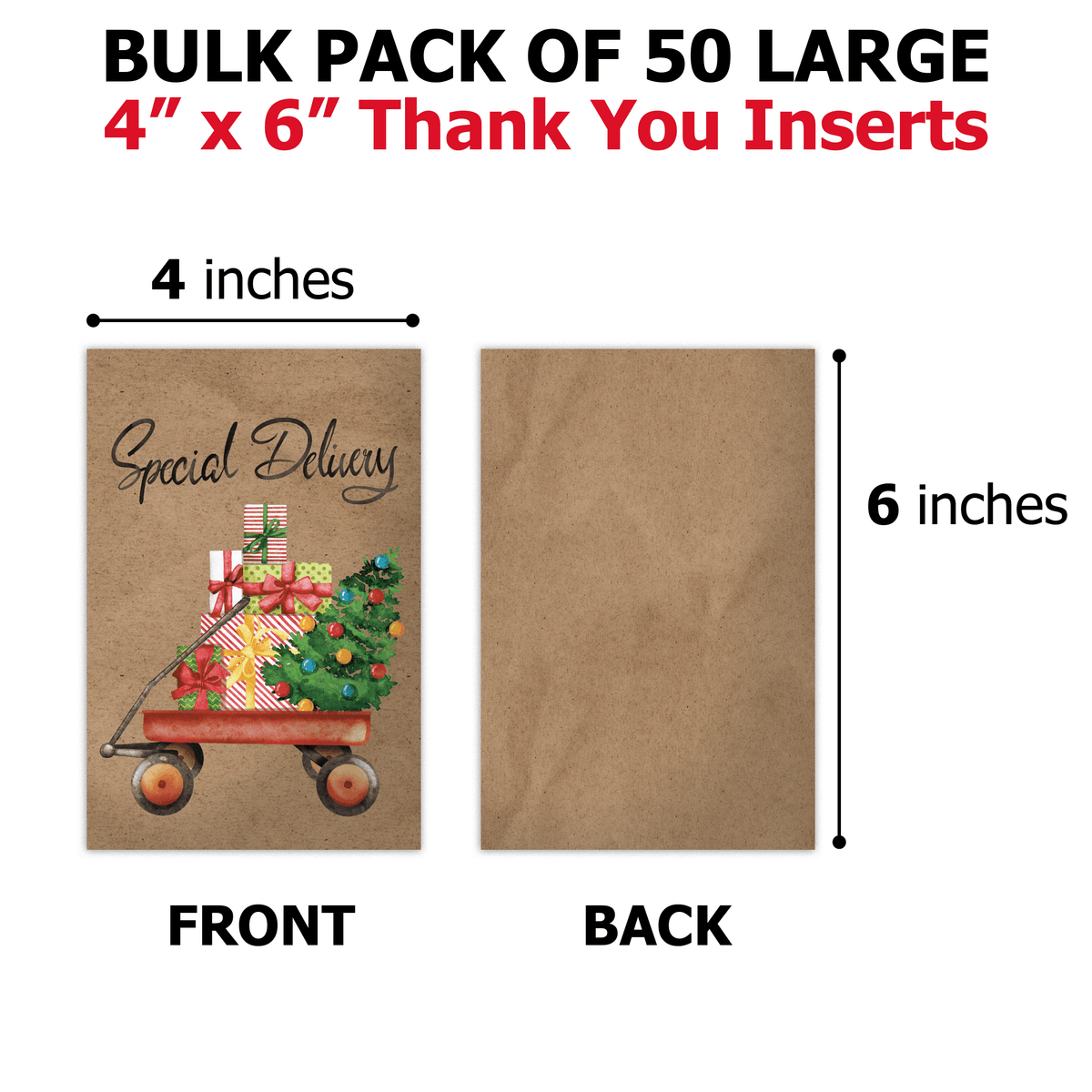 Special Delivery Christmas Wagon Insert Cards - Pro Supply Global