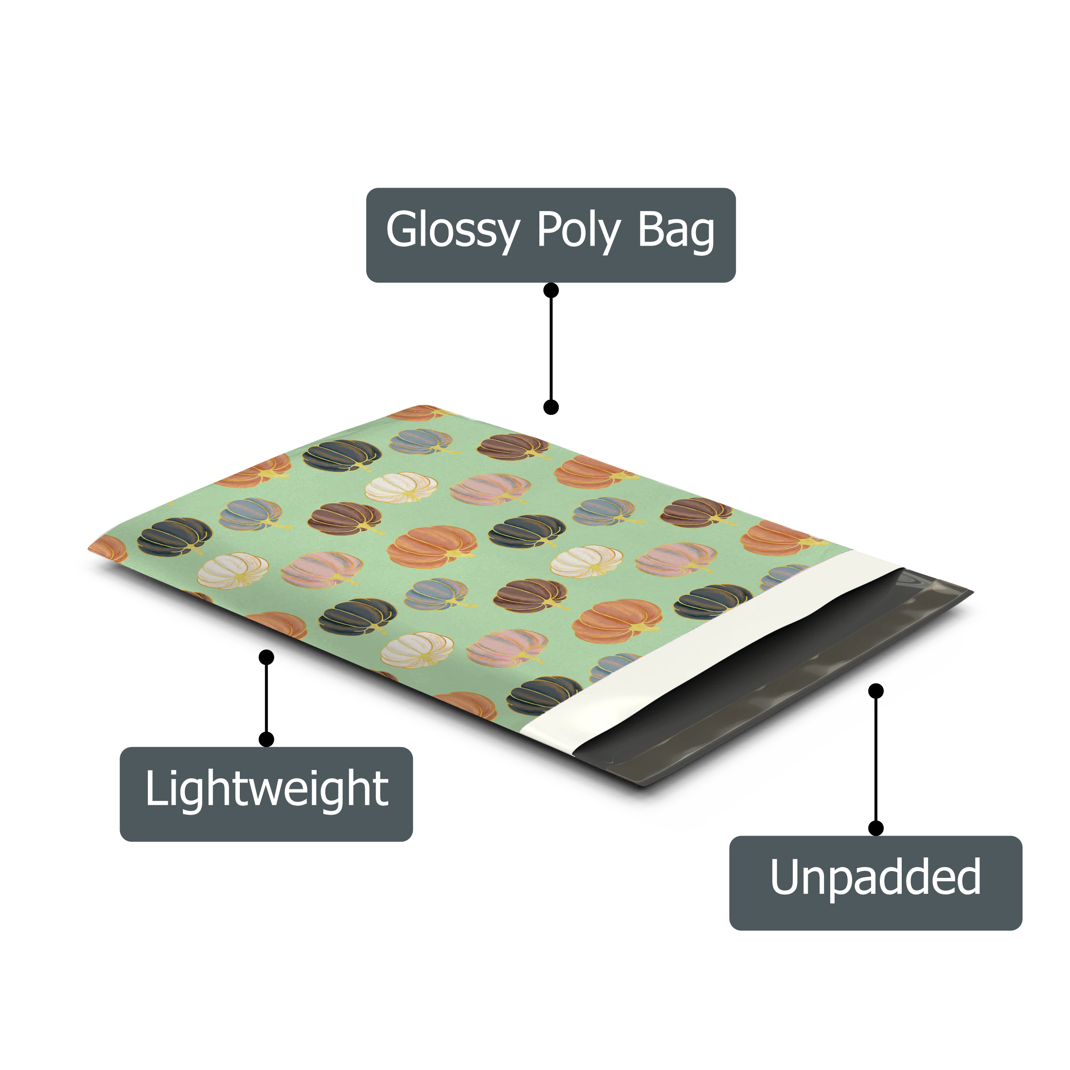 10x13 Pumpkin Patch Poly Mailers – Shipping Bags for Small Business