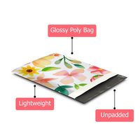 10x13 Watercolor Flowers Poly Mailers – Shipping Bags for Small Business