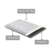10x13 Gray Winter Snowflakes Poly Mailers – Shipping Bags for Small Business