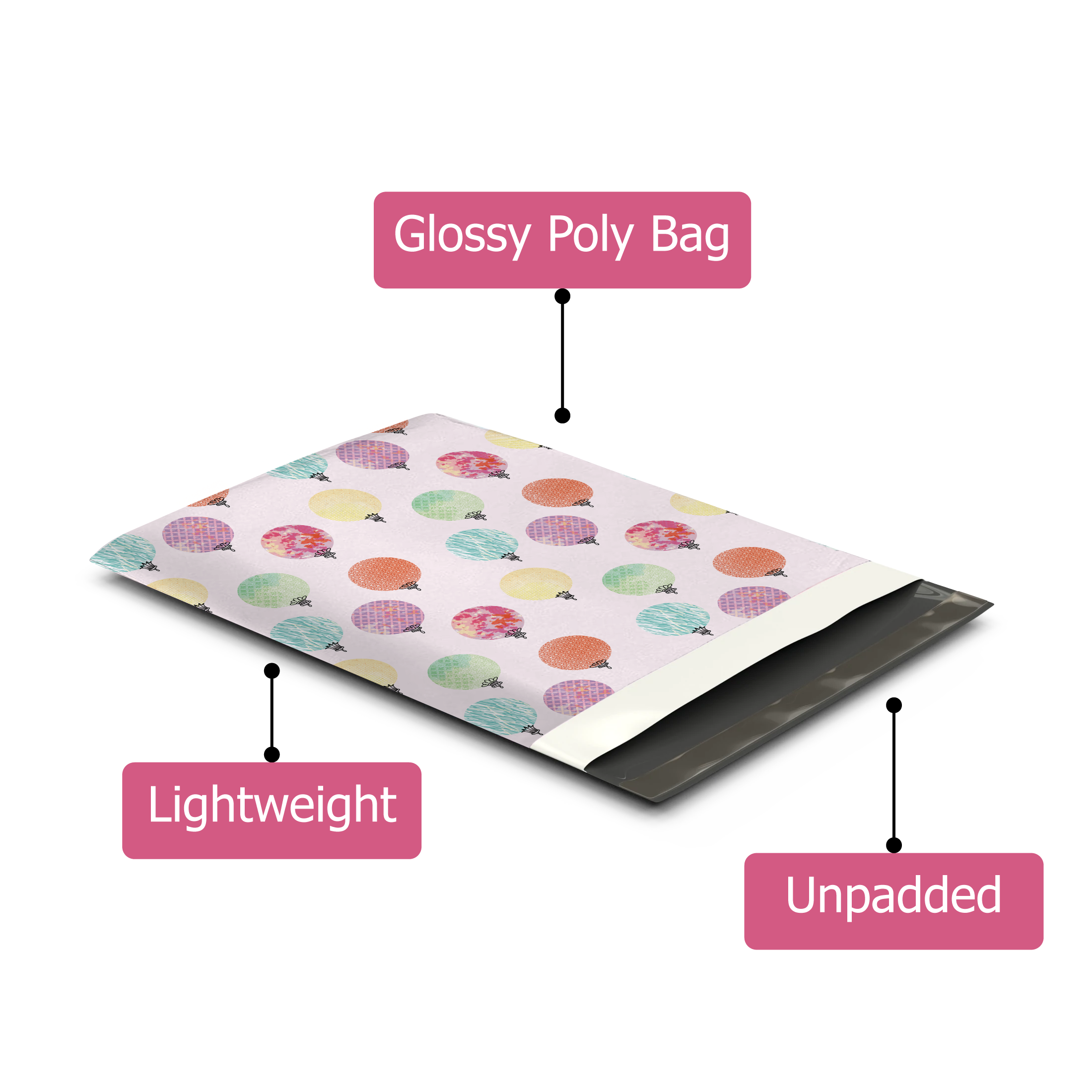 10x13 Christmas Baubles Poly Mailers – Shipping Bags for Small Business