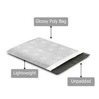 12x15 Winter Snowflake Poly Mailers – Shipping Bags for Small Business
