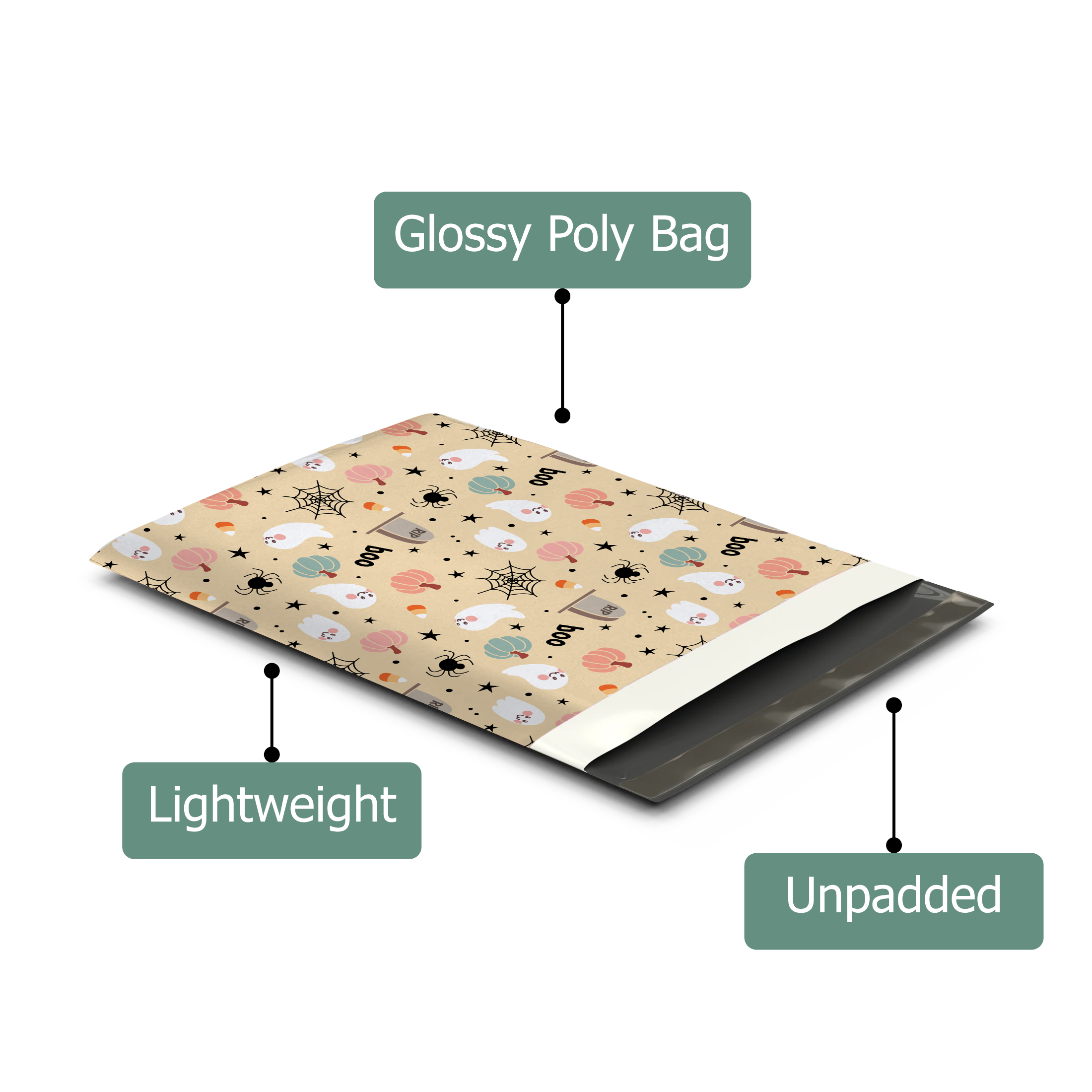 10x13 Playful Halloween Poly Mailers – Shipping Bags for Small Business
