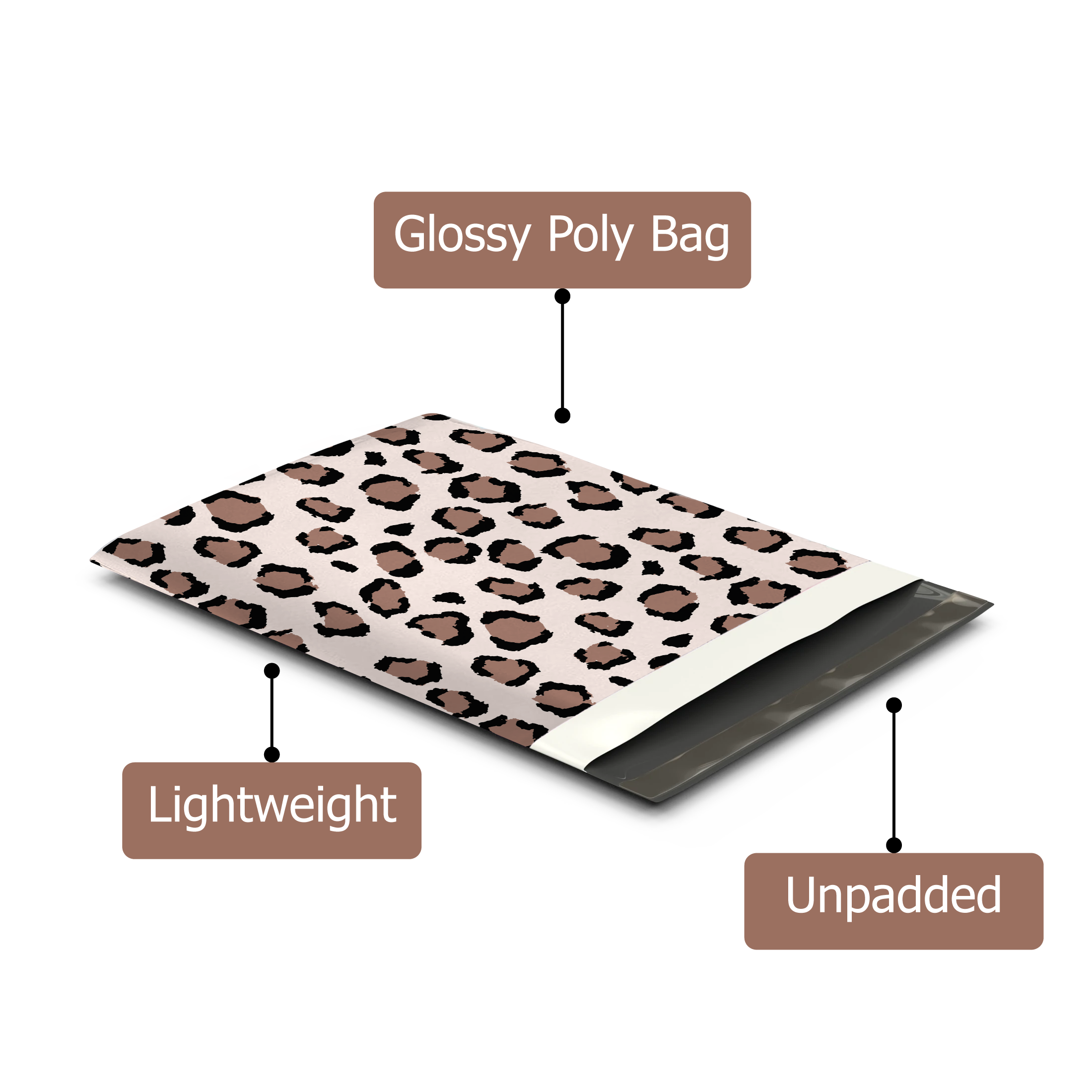 10x13 Leopard Poly Mailers – Shipping Bags for Small Business