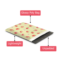 10x13 Watercolor Strawberries Poly Mailers – Shipping Bags for Small Business